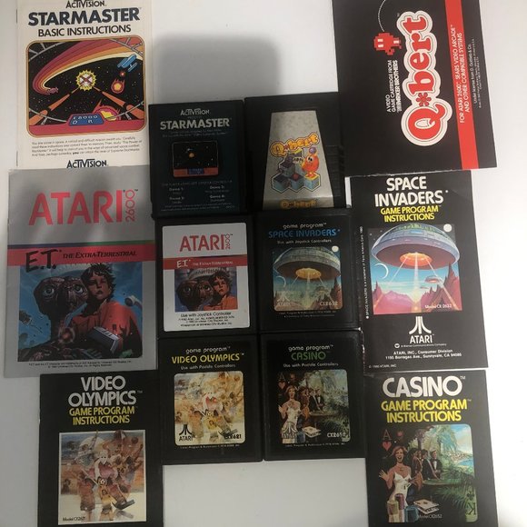 Atari 2600 Video Games and Game Program Instructions Lot of 12 - Picture 2 of 14